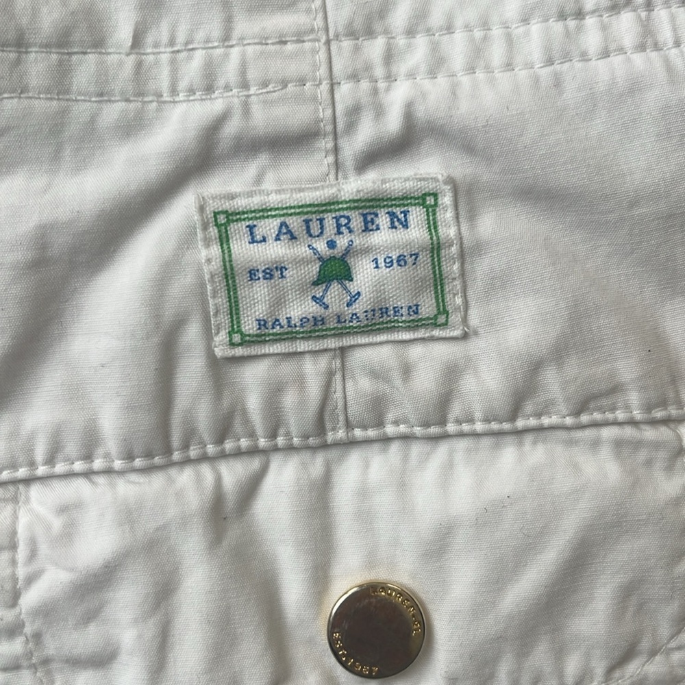 Vintage Lauren Ralph Lauren White Bermuda Buckle Short - Picture 10 of 11